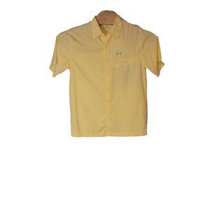 Under Armour All Seasons Gear Button Up‎ Shirt Polyester Yellow Size Small Men's